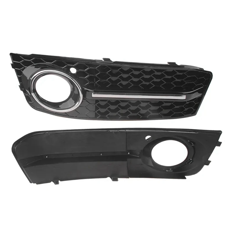 Car Conversion Fog Light Frame Front Bumper Fog Light Grille For  A4 B8 RS4 2009-2012 Accessories 8K0807682A 8K0807682B