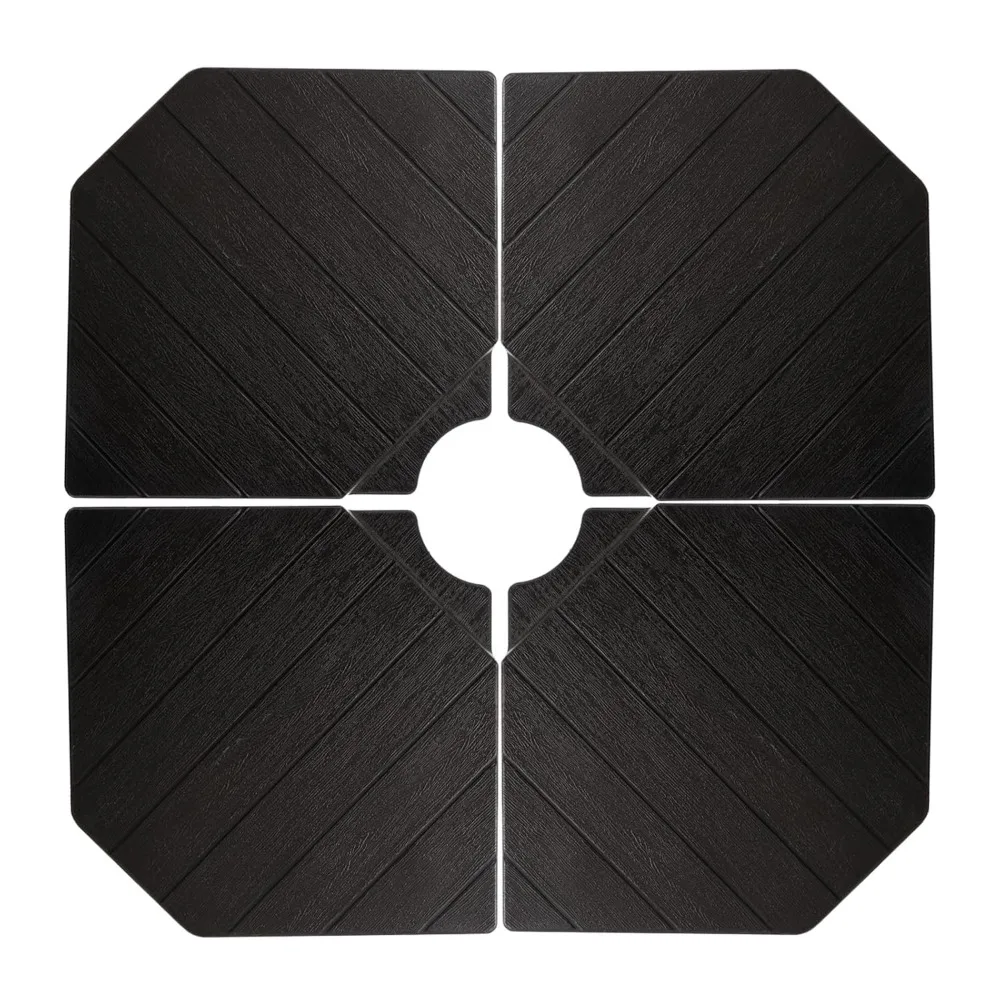 

4-Piece 423lbs Patio Umbrella Base Outdoor Stand - Offset Cantilever Heavy Duty Weights Square Base Water or, Customized