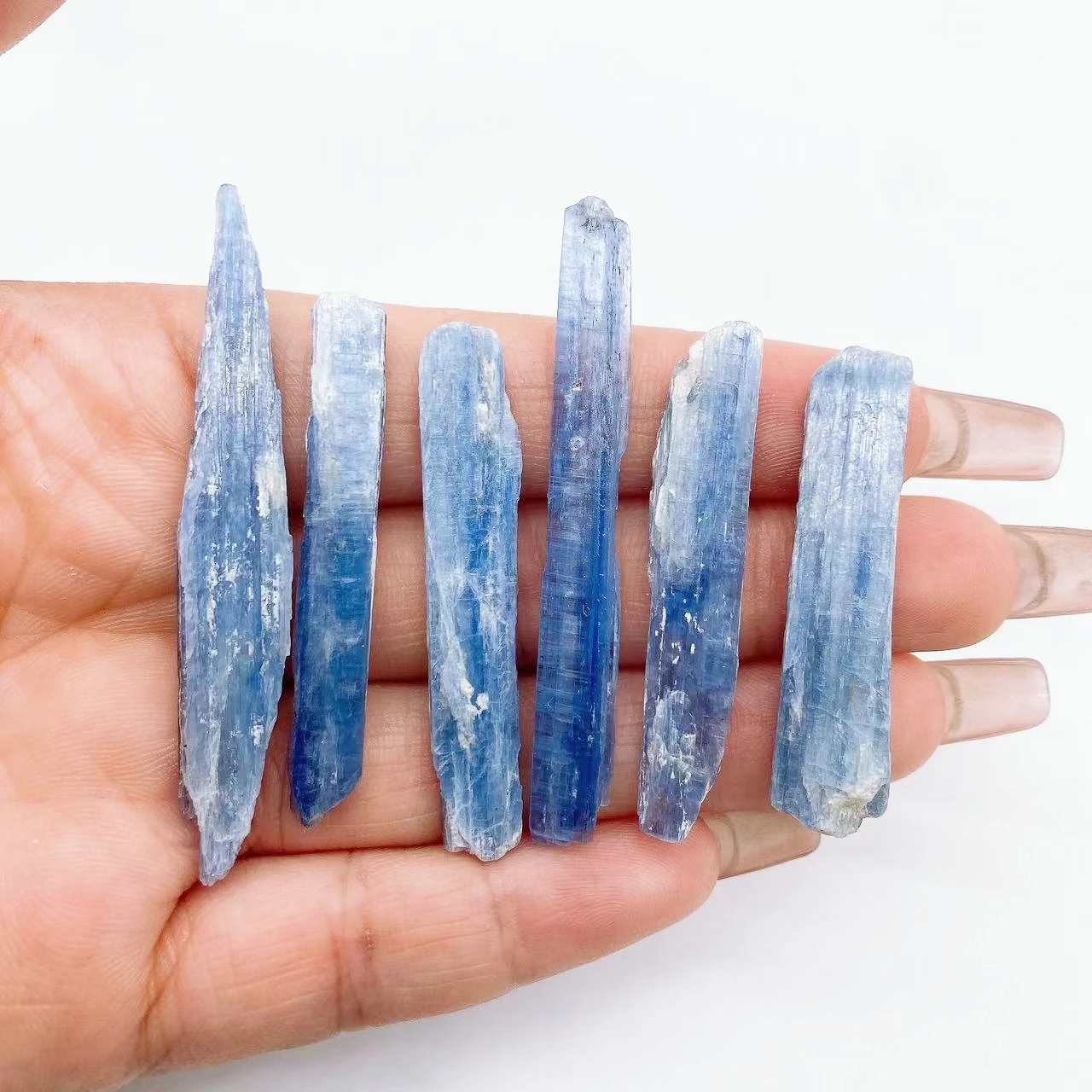 Striscia di cianite naturale cristallo di quarzo blu pietra grezza campione minerale guarigione Reiki cristalli di pietre preziose fai da te Chip decorazioni per la casa regalo