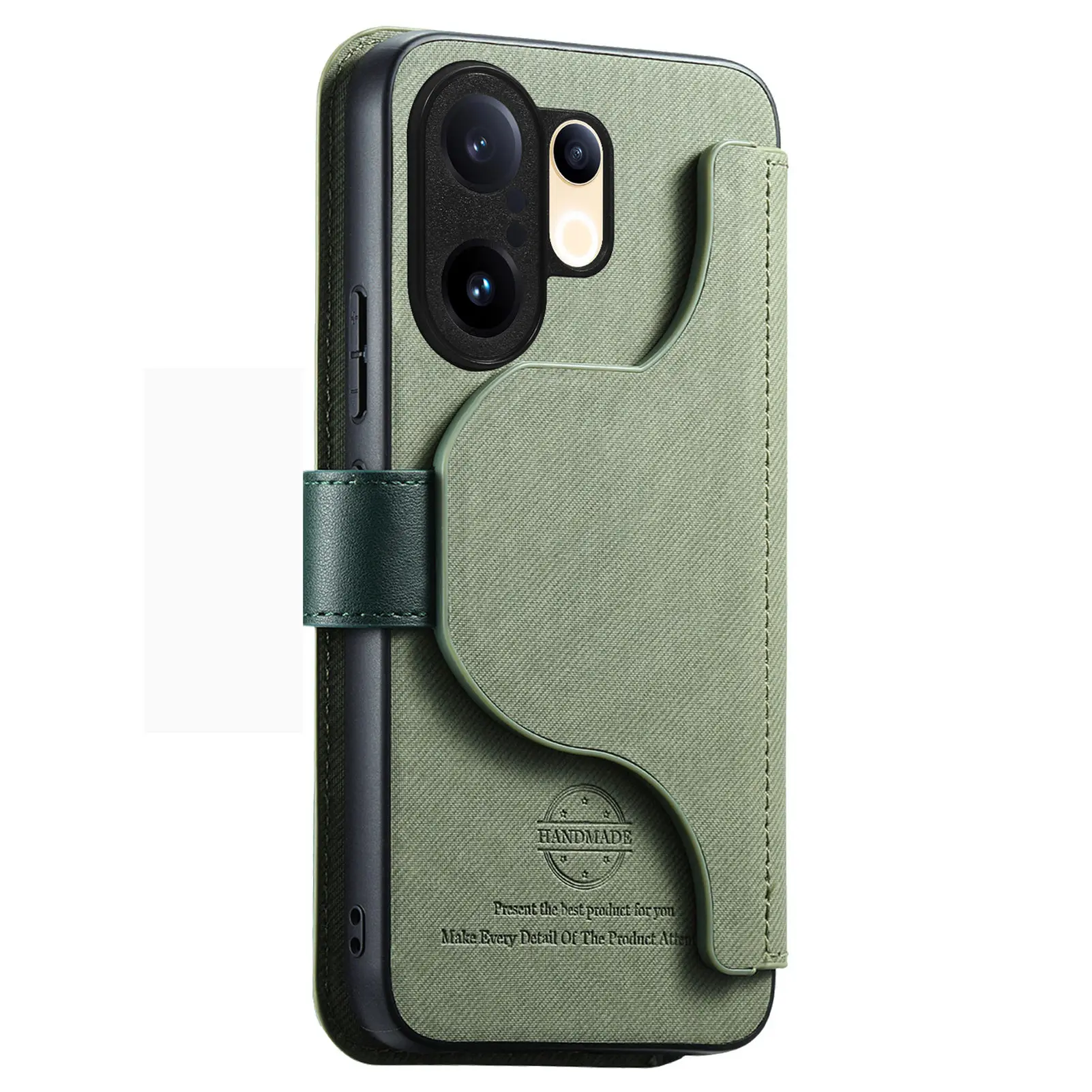 

2-in-1 TPU+cloth texture Magnetic button card Slot Wallet Cover For vivo S30 Pro mini RFID Flip Fall prevention phone Case