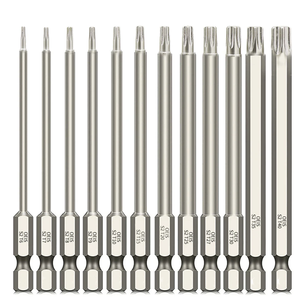 Alloy Steel Anti-rust High Quality 1/4 Inch Hex Screwdriver Bit Electroplating For Exact Screw Unscrew T6-T40 Tool