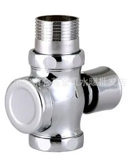 DN25=1 Inch Zinc alloy four-way flush valve body urine flush squatting pool self-closing delay valve