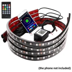 Flexible Car Underglow Light Strip LED Underbody Remote Neon Lights APP Control RGB Atmosphere Lamp