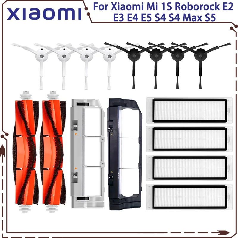 

For Xiaomi Mi 1S SDJQR01RR SDJQR02RR SDJQR03RR Roborock E2 E3 E4 E5 S4 S5 S50 S6 Max Parts Accessories Main Side Brush Filter