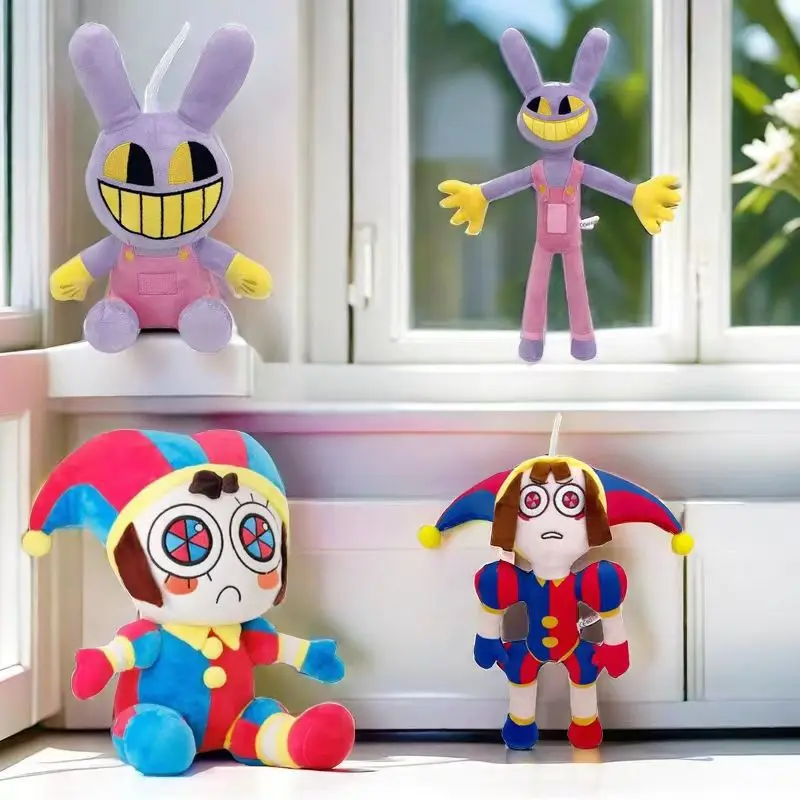 New Magical Digital Circus Anime Stuffed Toy Pamny and Jax Clown Rabbit Plush Doll Toy Ornament Collection Gift