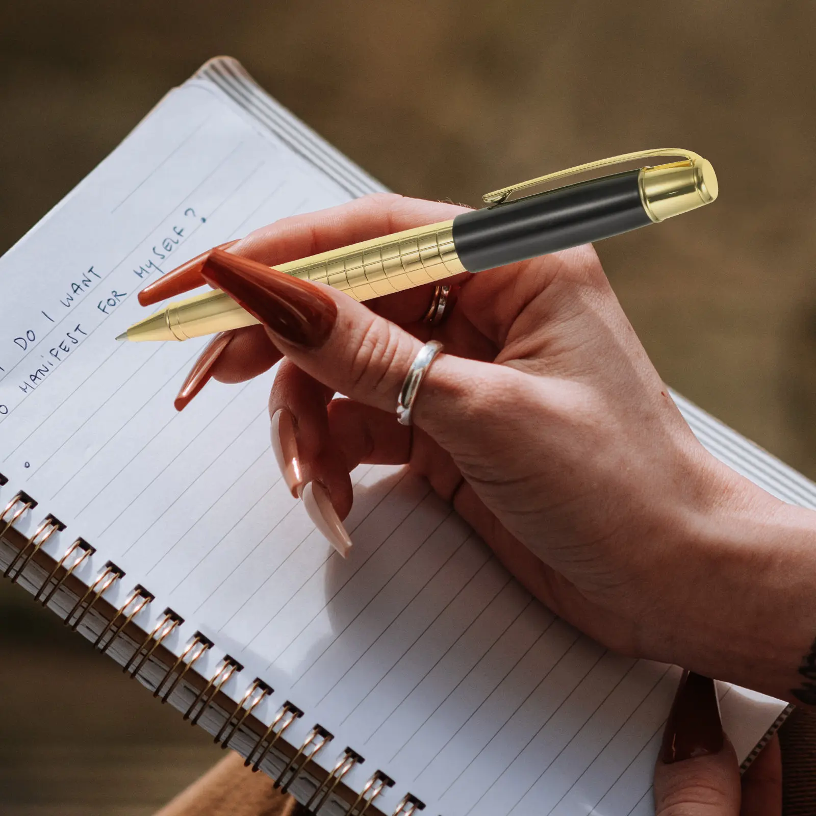

Refillable Metal Gel Pen Smooth Writing Fine Tip Portable Signature Pen for Students Teachers Office Home Multi Function Writing