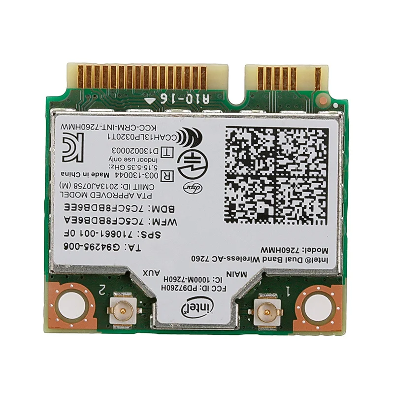 Dual Band Wireless-AC 7260HMW Half Mini Pci-e Wireless Wifi BT-compatible 4.0 Wlan Card for Intel For HP SPS 710661-001