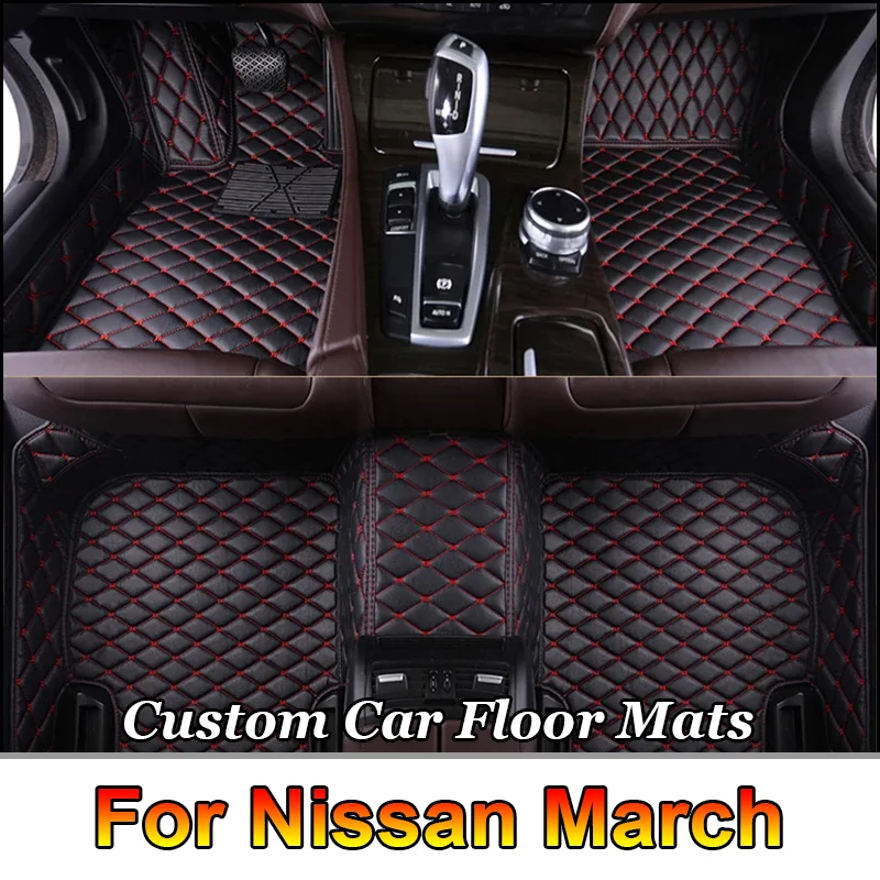 

Автомобильные коврики для Nissan March 2010 2011 2012 2013 2014 2015 2016 2017 2018 Пользовательские подушечки для ног Ковер Чехол Аксессуары для интерьера