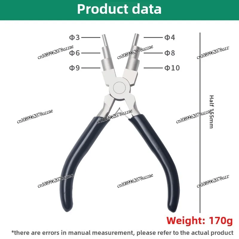 Winding Pliers, Handmade Round Mouth Pliers, 6-segment Winding Pliers, Gold