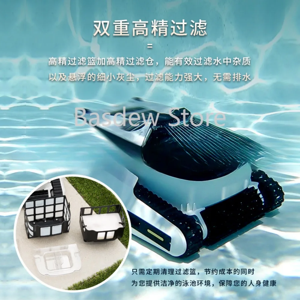 Fully Automatic Rechargeable Wireless Terrapin Climbing Wall Underwater Suction Robot Pool Cleaning Vacuum Cleaner