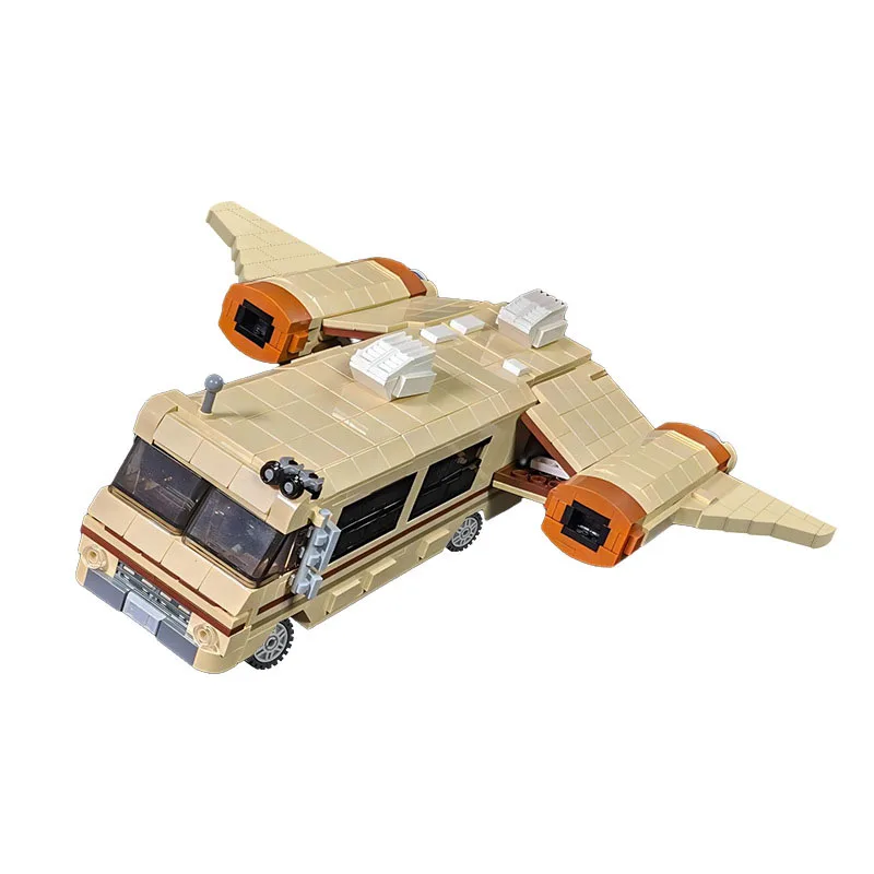 

Классический автомобиль MOC с крылом, модель строительного блока, космические мячи Eagle-5, ракета, летающий автомобиль, кирпичи, сборка, игрушки «сделай сам», подарки ﻿