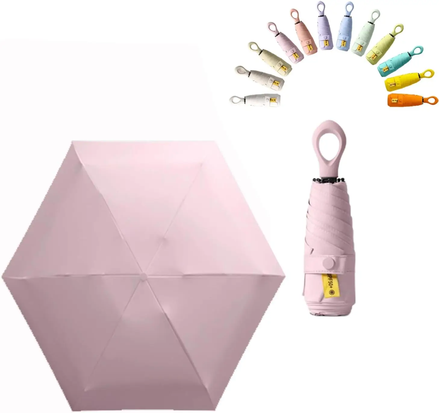 

Sun Travel Umbrella Ring handle Coating Layer Fabric Compact Folding Purse Umbrella/Lightweight Small Portable Backpack/Rain Sun