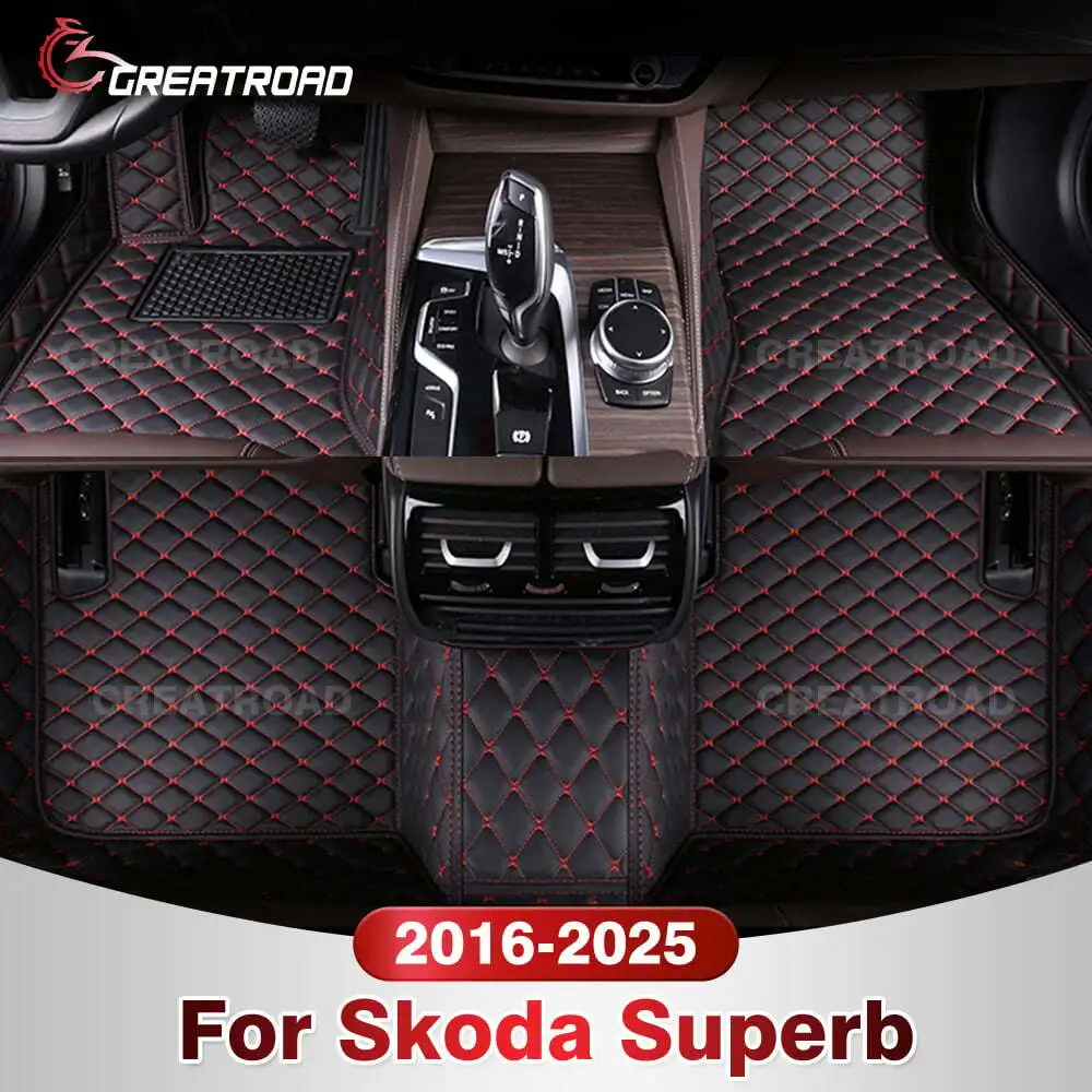 

Для Skoda Superb 2016-2025 2024 2023 2022 2021 2020 2019 2018 автомобильные коврики на заказ автомобильный ковер чехол аксессуары для интерьера