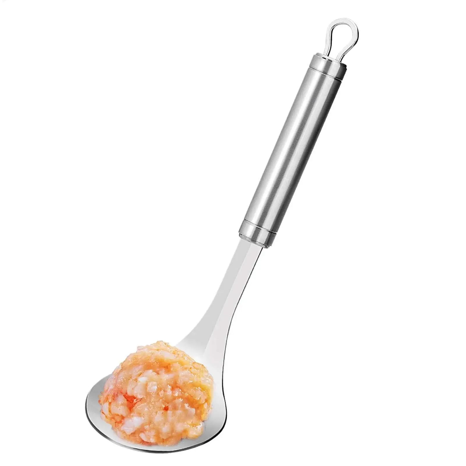 Stainless Steel Meatball Maker Spoon, Long Handle Manual Meatball Shaper Scoop, Non-Stick Kitchen Tool for Beef Chicken Pork