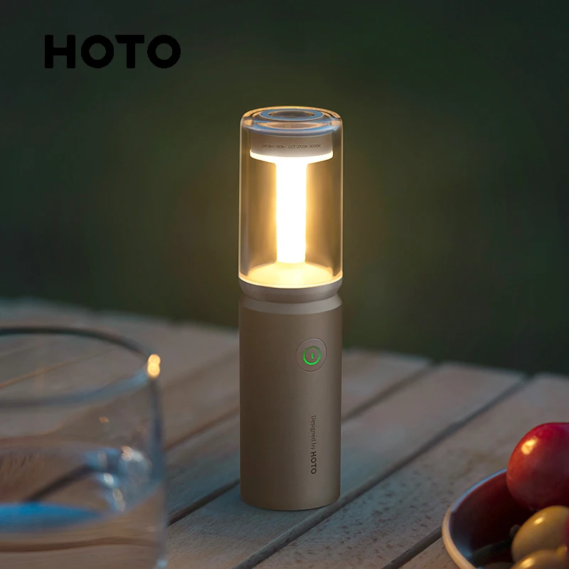 HOTO Camping Light Rechargeable Waterproof Flashlight Camping Lantern 3 Modes Mini Outdoor Hanging Camp Lamp Tent Lighting Torch