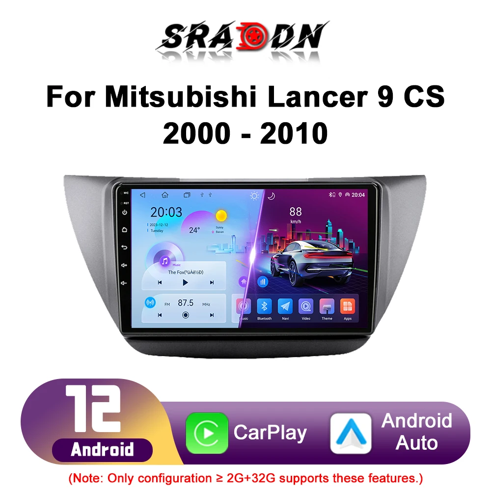 

For Mitsubishi Lancer 9 CS 2000 - 2010 Car Radio Android Automotive Multimedia Player GPS Navigation Carplay Screen Auto Stereo