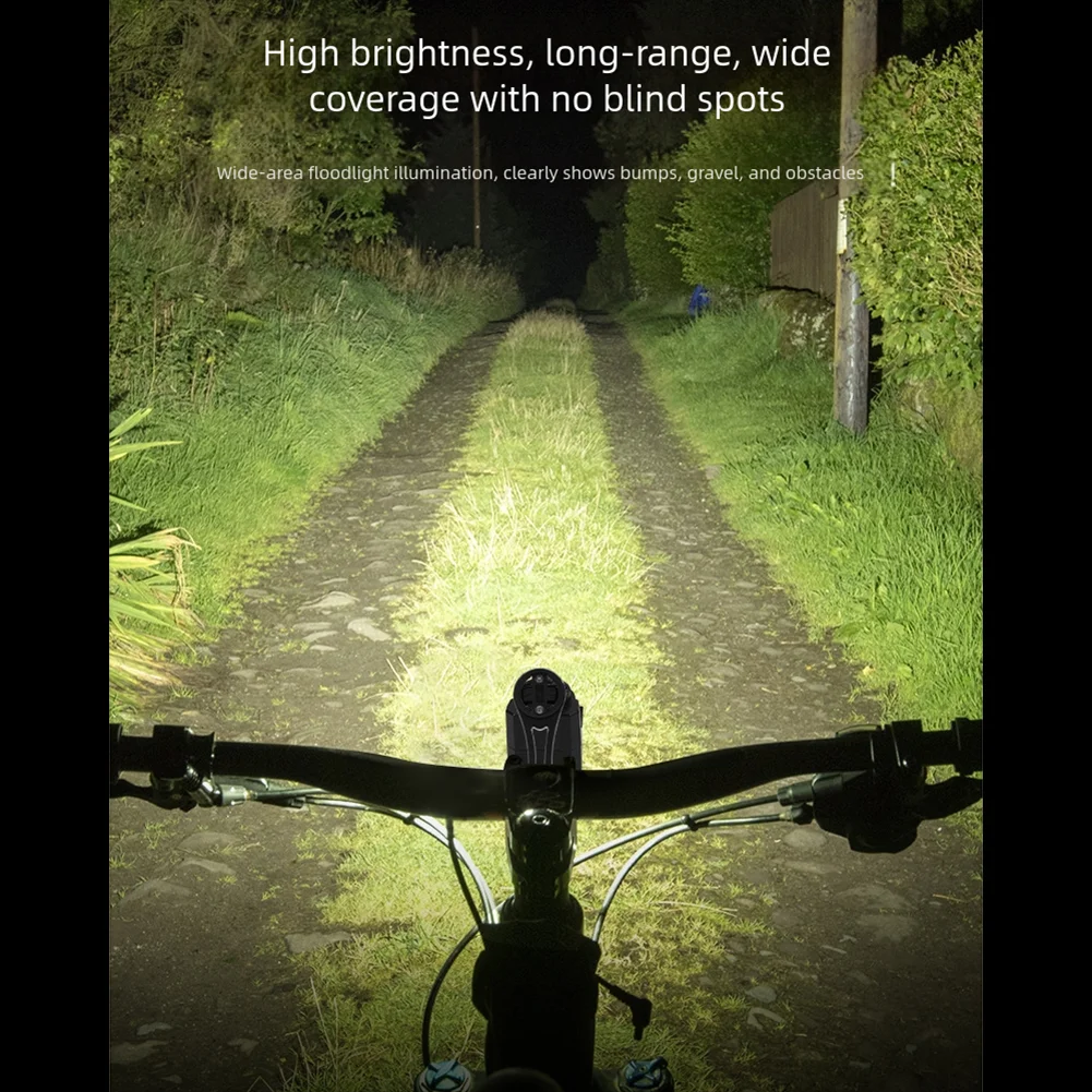 

Беспроводной велосипедный фонарь MTB с дистанционным управлением, 1600 люмен, 7 режимами, блокировкой против беспорядков и батареей 5000 мАч для ночной езды