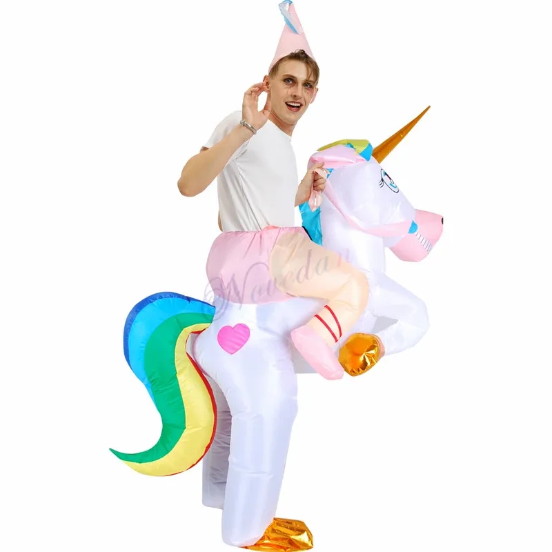2025 11 Einhorn Regenbogen Blowup Geburtstag Party Cosplay Weihnachten Halloween Aufblasbare Kostüm Maskottchen Für Frauen