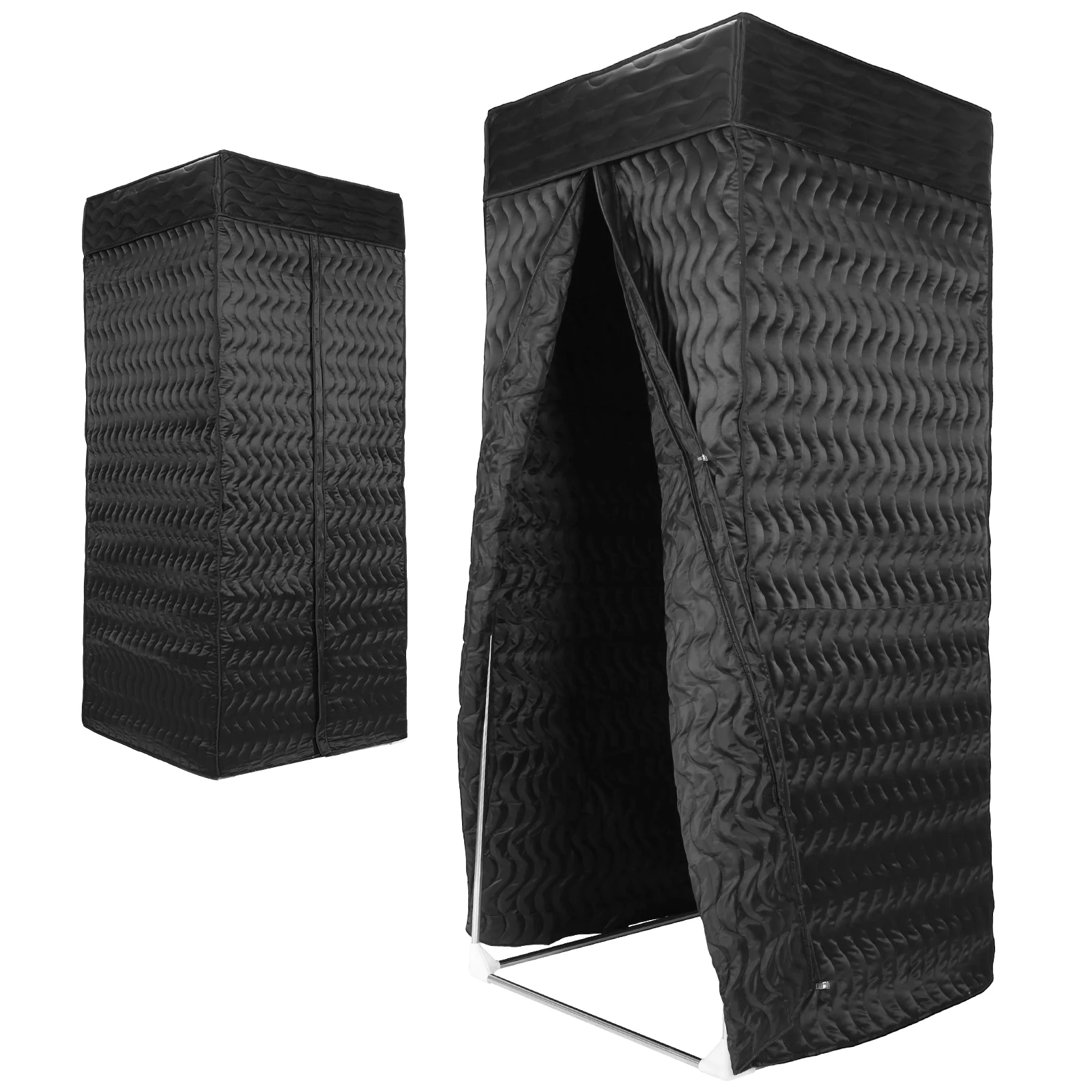 

360 ° Домашняя студия звукозаписи: Простая в установке звукоизоляционная кабина без эха с толстыми акустическими матами для озвучивания и пения