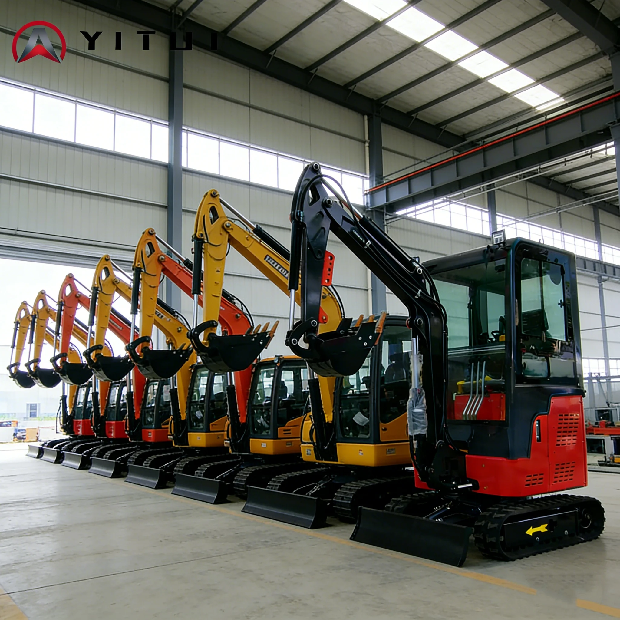 Customized 1.2t Mini Excavator For Drainage Ditch Digging Features An Integrated Design Robus With Bucket And Attachments