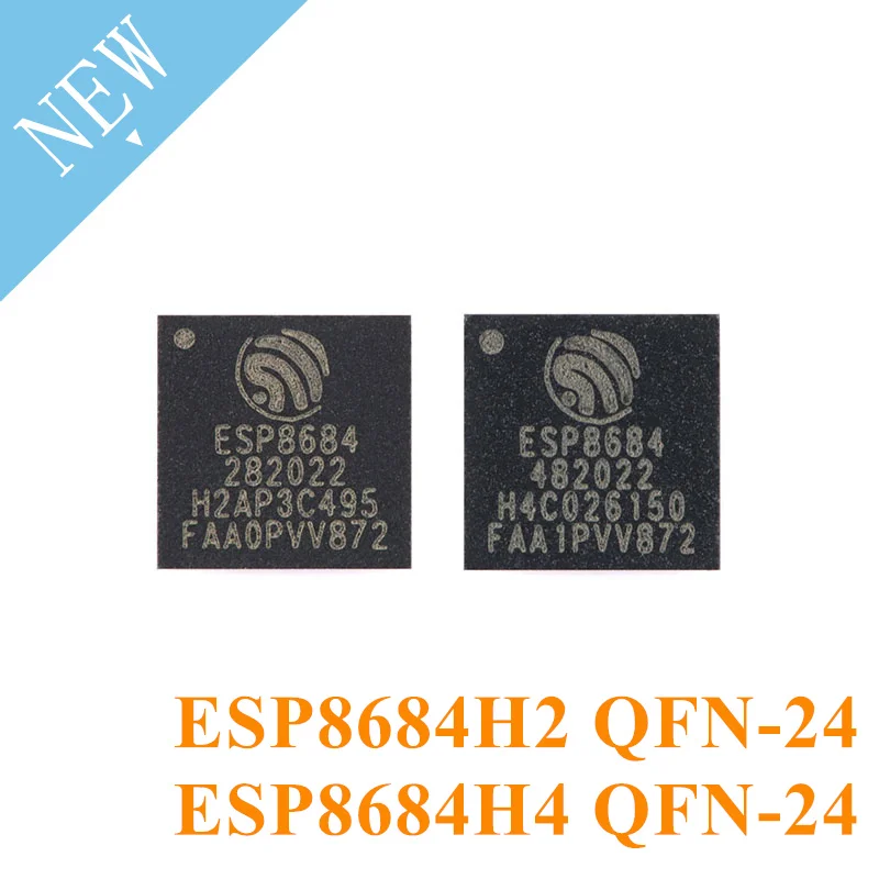 

ESP8684H2 ESP8684H4 QFN-24 ESP8684 2,4G WiFi Bluetooth-совместимый чип BLE 5,0 2 МБ 4 Мб флэш-памяти RISC-V 32 бит одноъядерный MCU