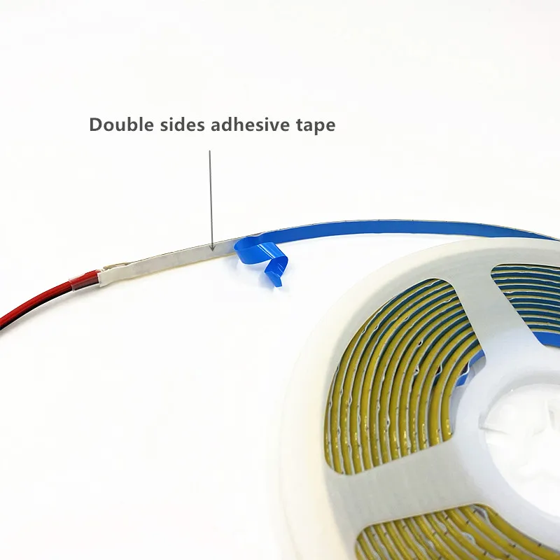 COB قطاع ضوء تيار مستمر 5 فولت 12 فولت 24 فولت 5 مللي متر 8 مللي متر عرض PCB شريط LED ضيق للغاية عالية الكثافة شريط خطي مرن CRI90 5 متر عكس الضوء