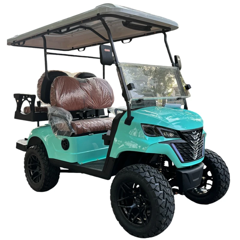 New 4-wheel electric golf cart with 48V lithium battery and 5kW electric motor, 4 seats and 4+2 seats Electric golf cart