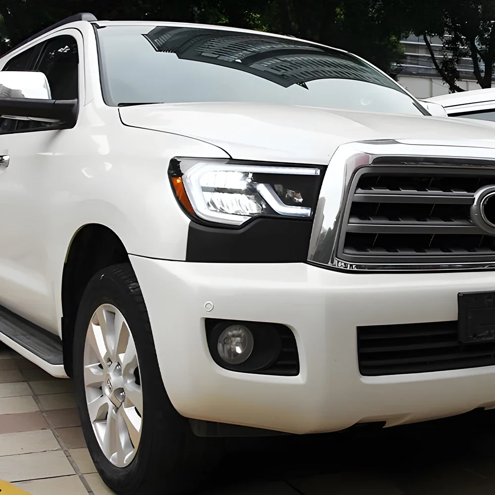 Lampu depan mobil Led 2007-2013, aksesori lensa proyektor untuk Toyota Tundra Sequoia 2018-2021