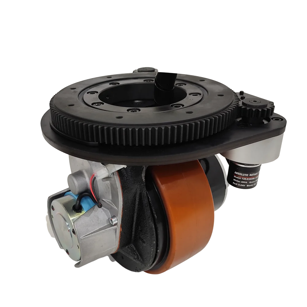 AMR روبوت التنقل AGV 900 واط محرك معزز جديد أفقي عجلة القيادة البولي يوريثين محرك أفقي عجلة محرك معزز #2