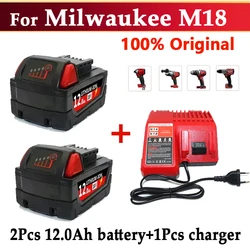 for Milwaukee 18V 12.0Ah Replacement M18 XC Lithium Battery 48-11-1860 48-11-1850 48-11-1840 48-11-1820 Power Tool Battery