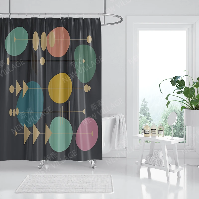 Waterproof fabric shower curtains Bathroom curtain accessories 180x200 Bath curtain for shower 240*416 nordic boho decoration