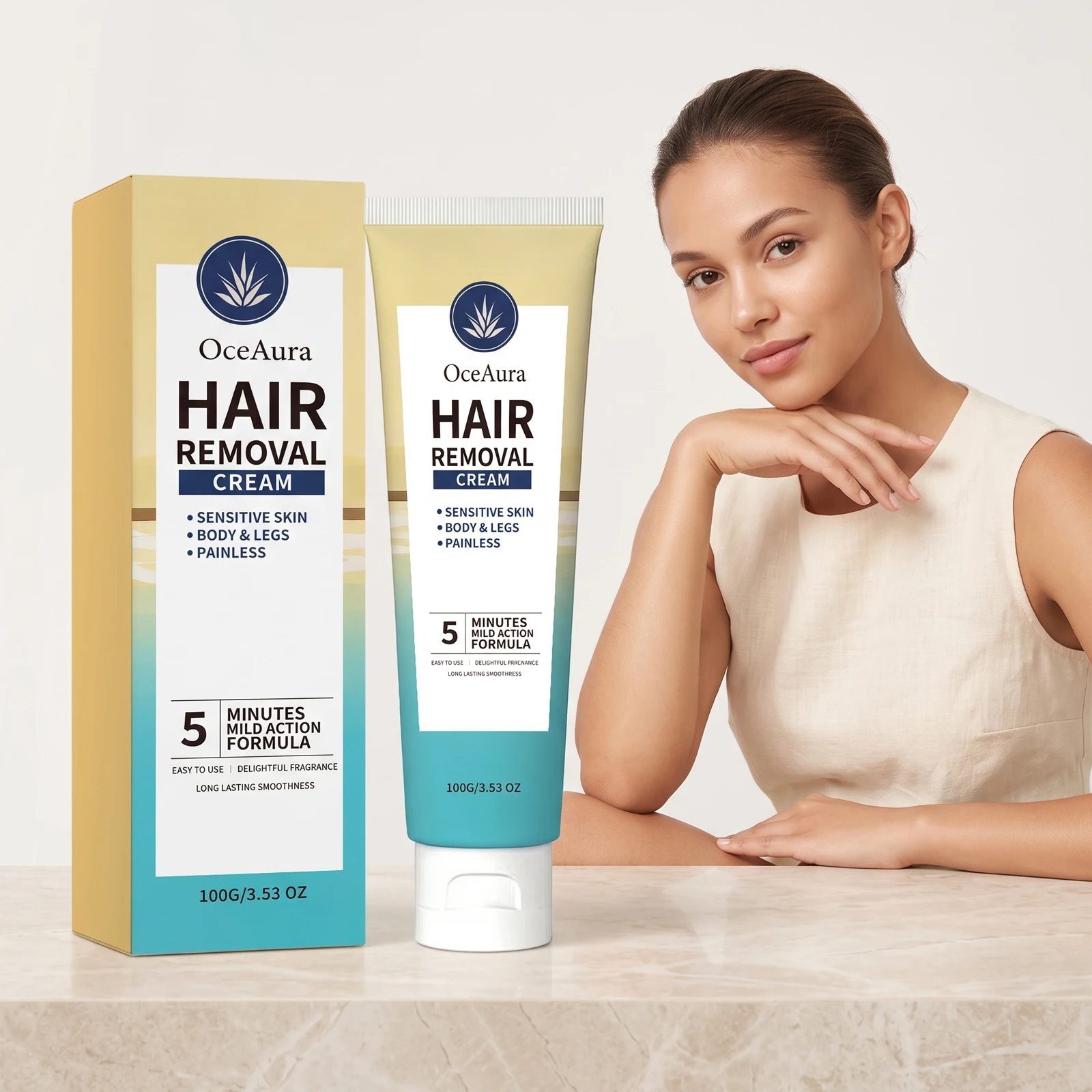 

Hair Removal Care Cream for Body Leg Arm Underarm & Hand Painless Depilatory Lotion Hair Remover for Men Woman Body Care 100g ﻿