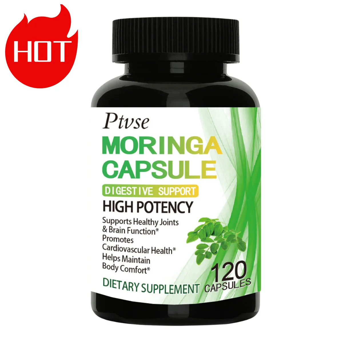 Organic Green Moringa Capsules Powerful Beauty Health Supplement Immune System and Heart Health Bones and Teeth Health