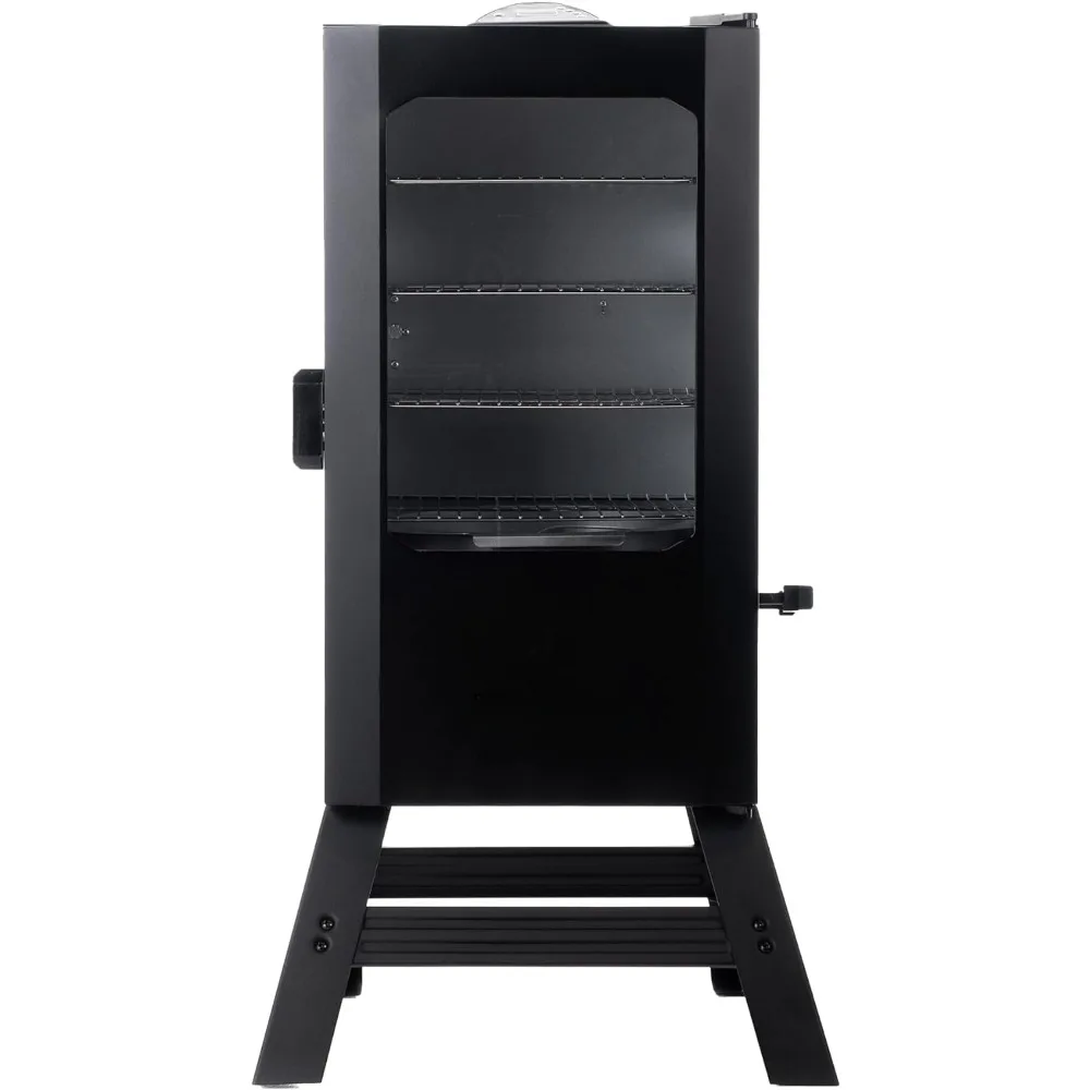 Smoker, 30-inch Digital Electric Vertical BBQ Smokers with Leg Kit, Side Wood Chip Loader and 710 Cooking Square Inches in Black