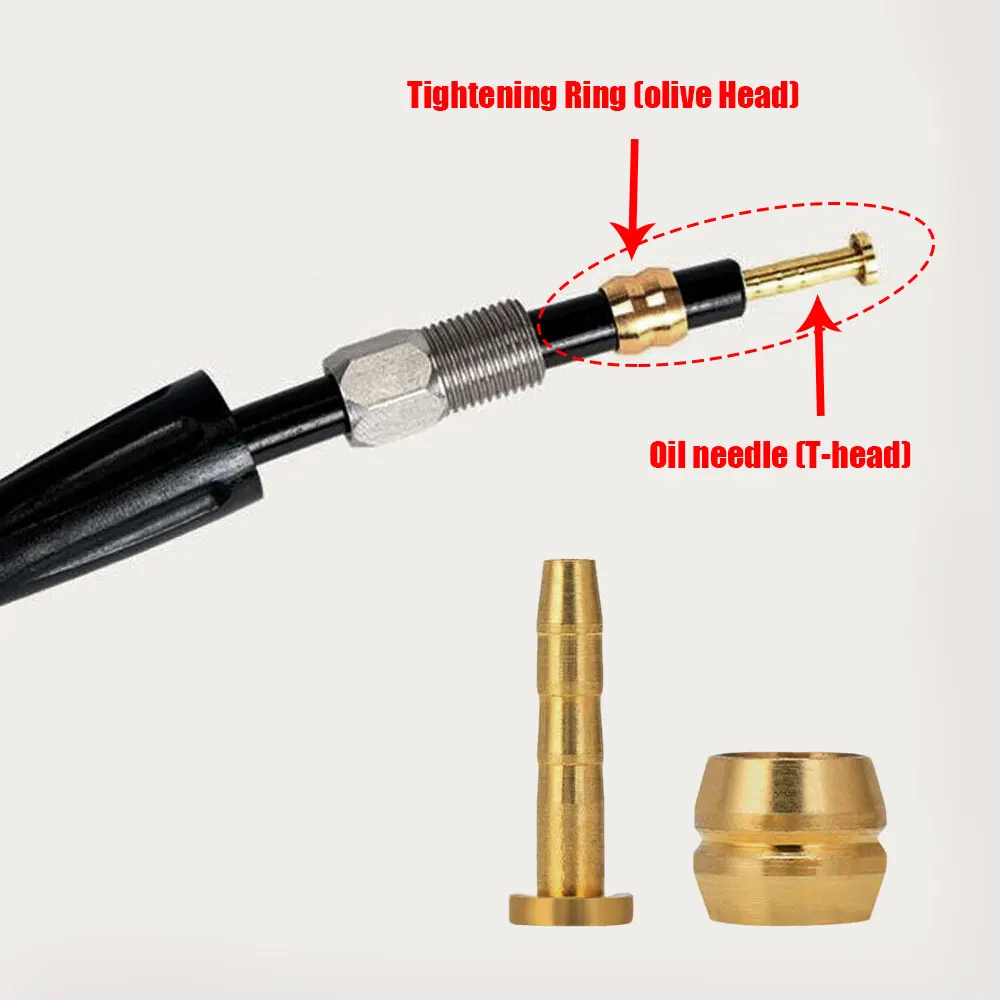 10 مجموعات الأصلي الزيتون إبرة كم موصل إدراج الصحن الهيدروليكي الفرامل أنبوب زيت خرطوم ل BH59 BH90 دراجة النحاس الملحقات