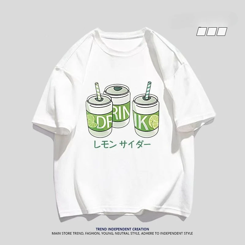 

Хлопковая простая летняя футболка с короткими рукавами для пар, летняя уличная повседневная свободная футболка с половиной рукавов для мужчин и женщин