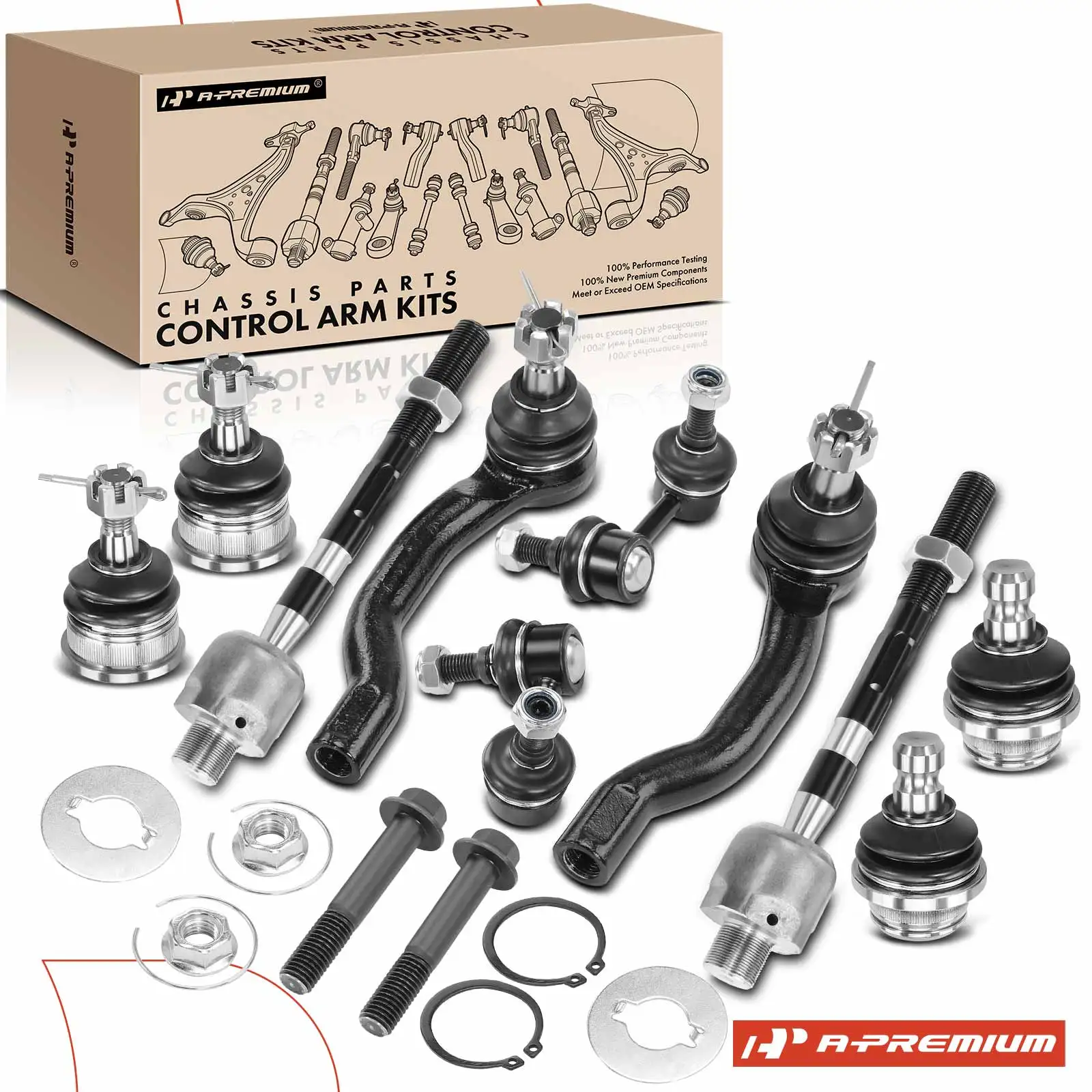 A-Premium 10x Tie Rod End&Ball Joint & Sway Bar Link for Nissan Pathfinder 2005-2012