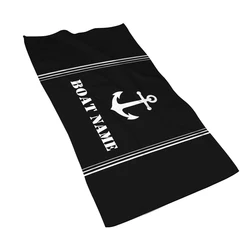Black dark blue nautical series bathroom supplies microfiber towel household towel hotel sauna towel 40*70 can be customized