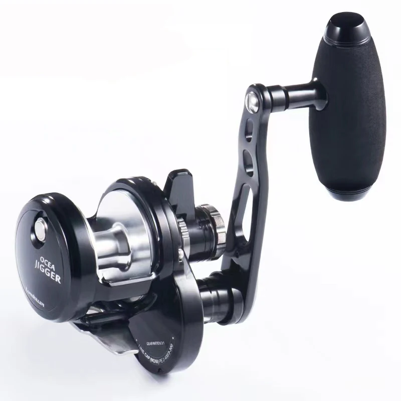 

Full Metal 24kgs Drag Power Japan Made Ocean Jigger 1500HG 1501HG Sea Slow Fishing Jigging Reel Ocean Overhead Boat Reel