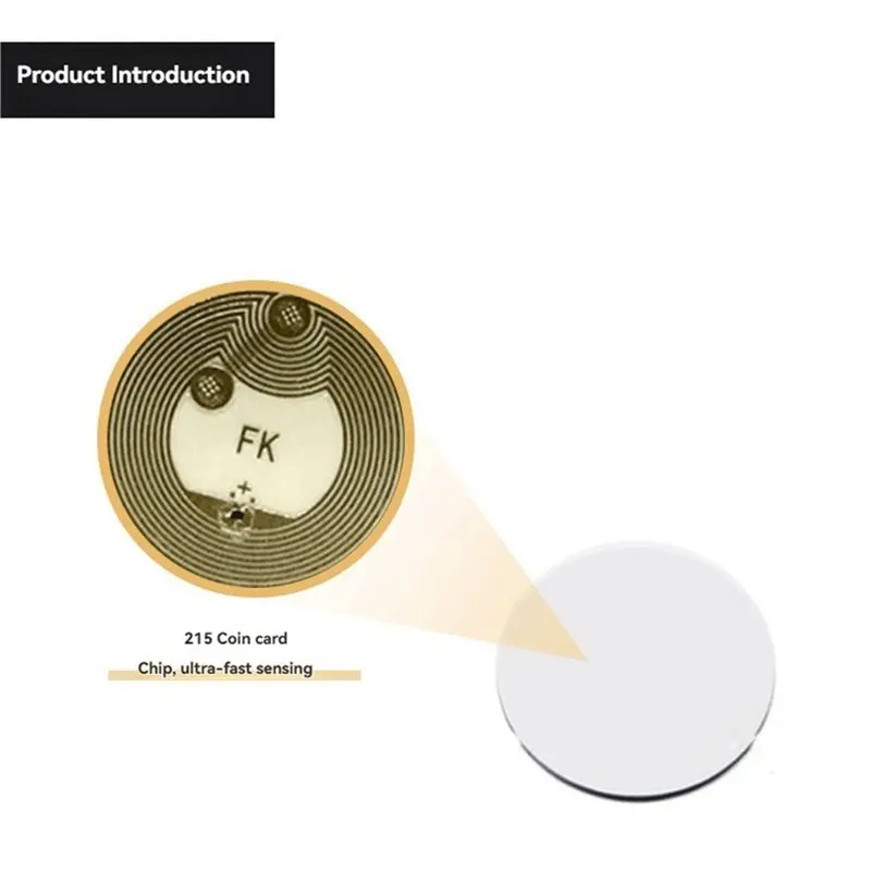 B48A PVC 215 Chip For 215 Electronic Tags Stickers Labels 50Pcs For For Phone Game 25Mm Coin Card