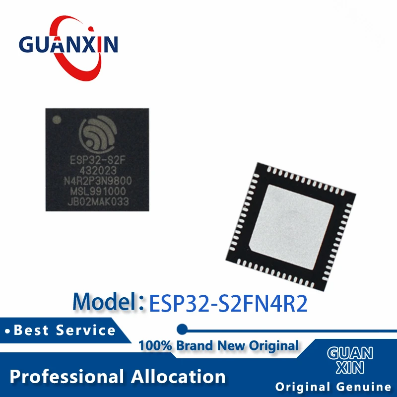 

100% New electronics ESP32-S2FN4R2 QFN-56 Marking ESP32-S2F ESP32