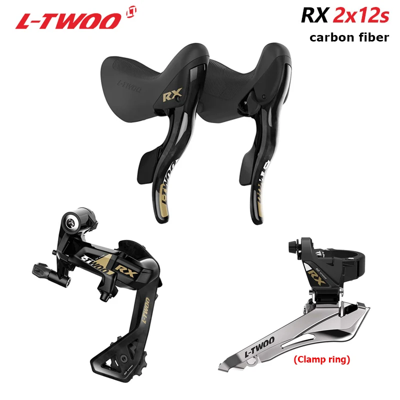 LTWOO RX 2X12 Speed Derailleurs Groupset for Road Bicycle Carbon Fiber Front Rear Derailleur Road Bike Kit Compatible Shimano