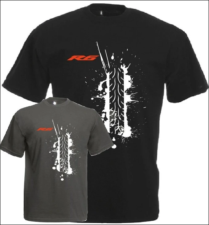 

R6 Motorcycle Bicycle T-shirt Cotton Men and Women in The Spring and Autumn Render Unlined Upper Garment