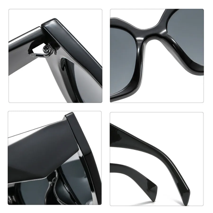 نظارات شمسية مربعة كبيرة الحجم بتصميم قديم للنساء والرجال ، علامة تجارية فاخرة ، نظارات شمسية عصرية ، ظلال سيدات ، UV400 ، جديدة ، رائجة #6