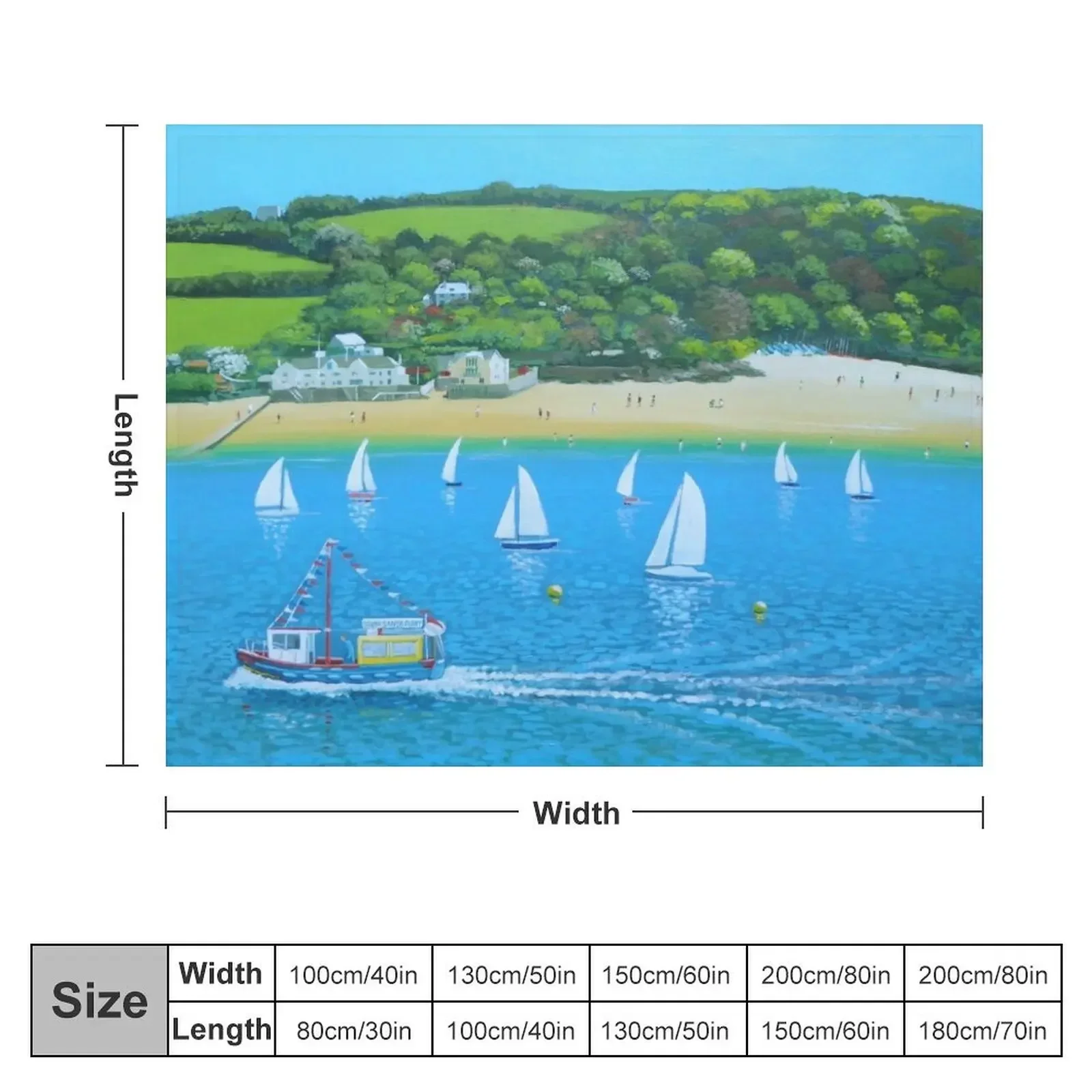 A Salcombe Summer - Devon UK Throw Blanket Large For Sofa Thin Sofa Throw Sofa Blankets