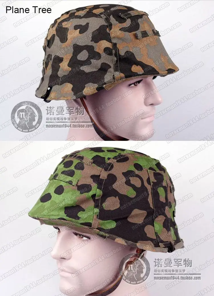 Cosplay German Elite Palmtree, Oak-Leaf, Plane Tree, Leibermuster, Dot44 Pattern Camouflage Reversible Helmet Cover Reenactment