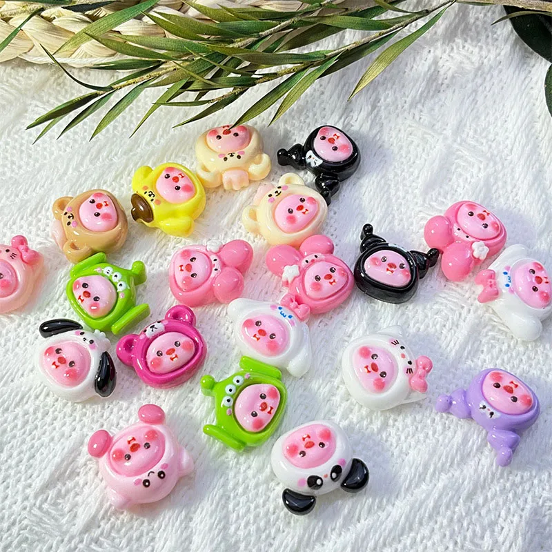 no.61/62 20/40pcs Mini cartoon nail accessories Ice Solid color cute resin small accessories Nail accessories materials