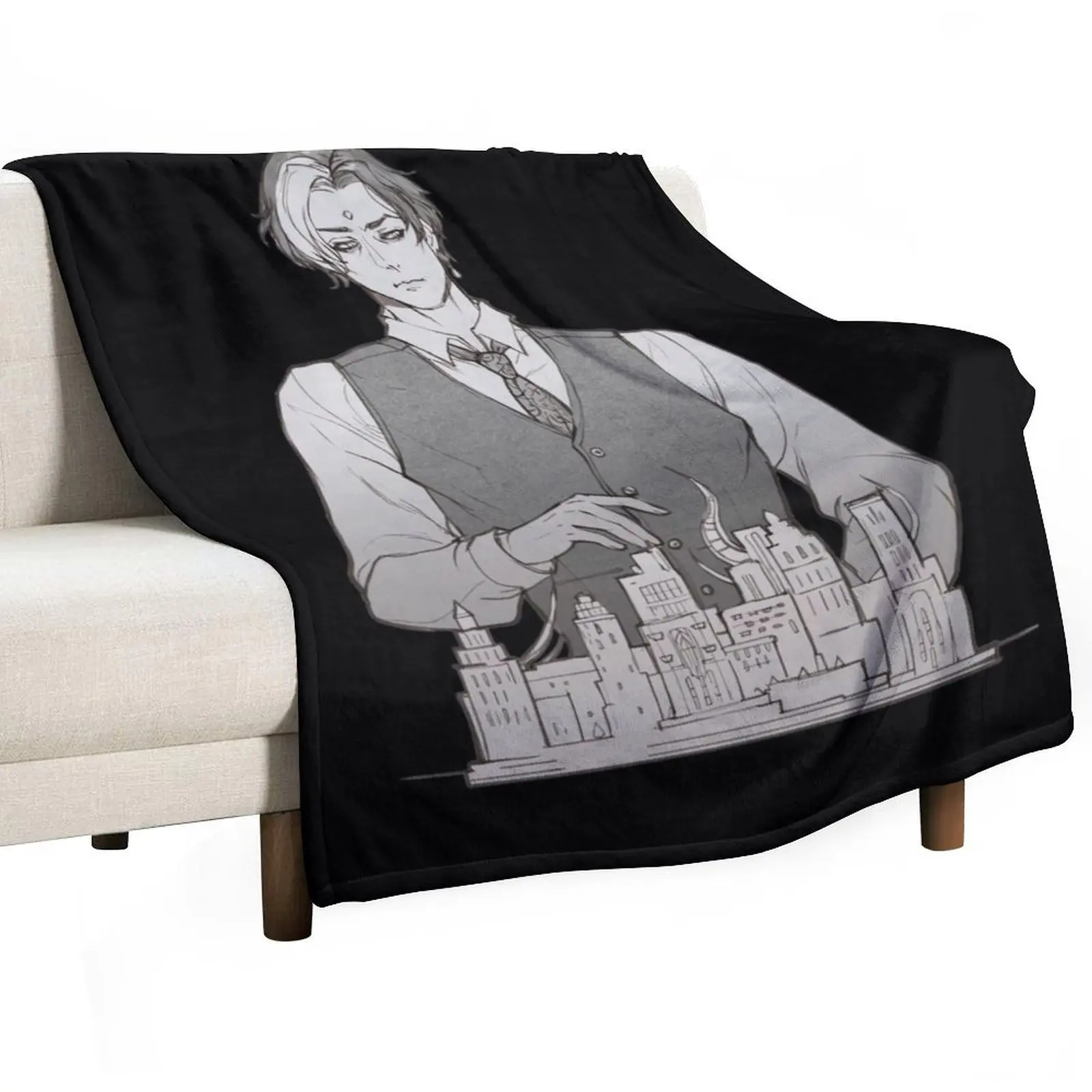 Emet-selch - The Architect \t Throw Blanket Plaid on the sofa Warm Blankets