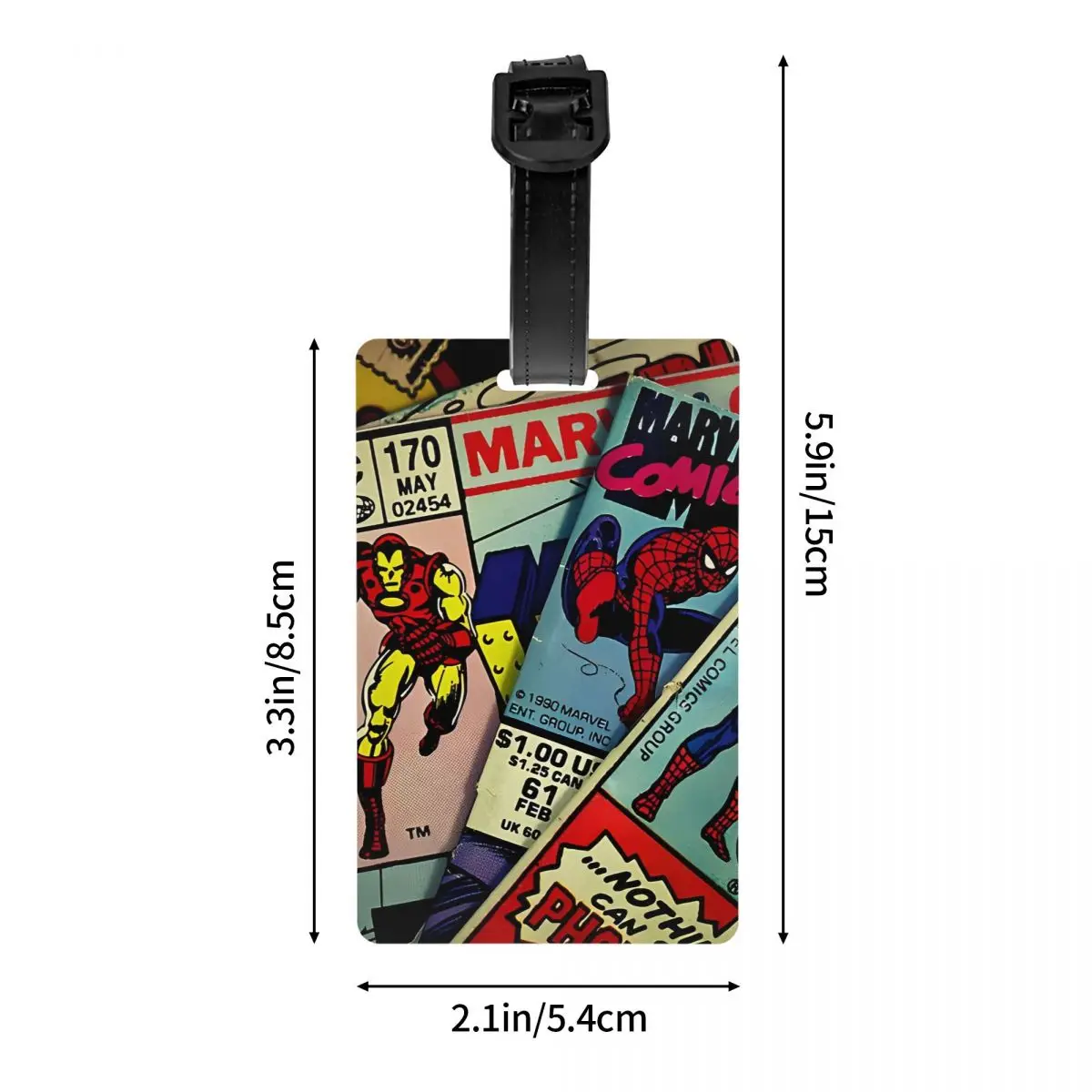 Spiderman Spider verse Superhelden Comics Gepäck anhänger Koffer PVC Reise zubehör halter Gepäck anhänger Name ID Adresse