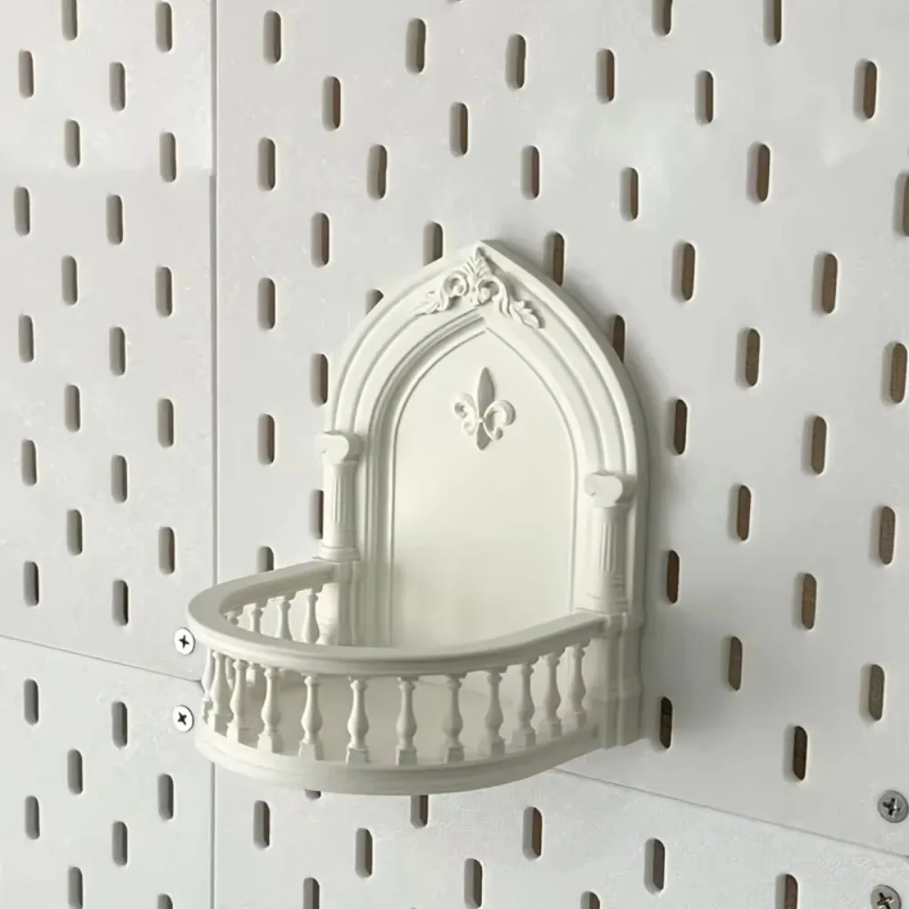 1pc European Style Balcony Hanging Rack - Durable Plastic Display Stand for Succulents, Plants, Figurines & Collectibles
